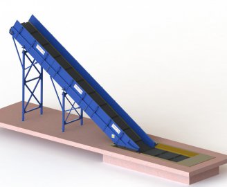 Prorom Industrie - Transportor cu bandă metalică și racleți